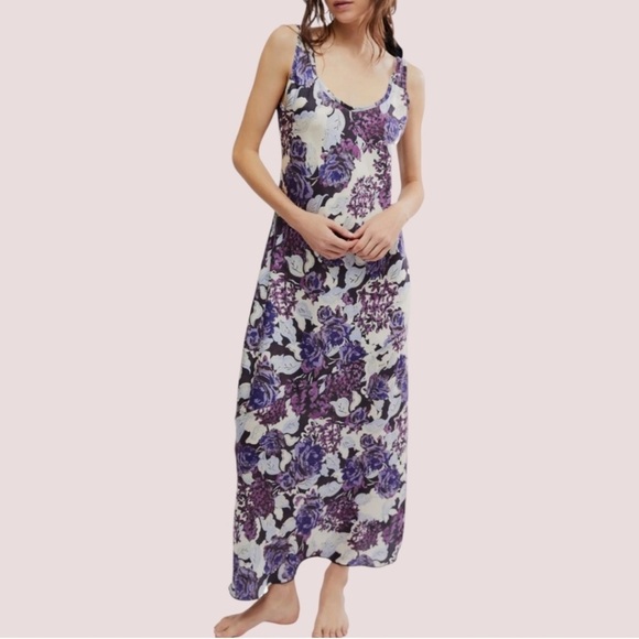 NWT Free People Worth The Wait Floral Maxi Dresss Size Medium - Picture 1 of 8